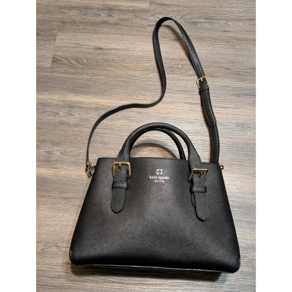 Kate Spade New York Cove Street Provence Satchel WKRU2790 Black‎ Leather
